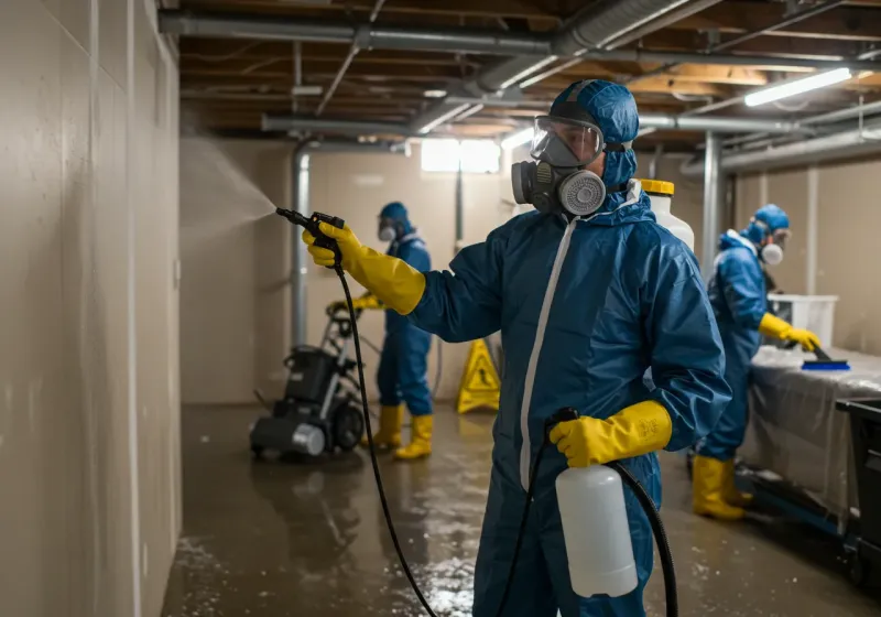 Basement Sanitization and Antimicrobial Treatment process in Taylor, TX